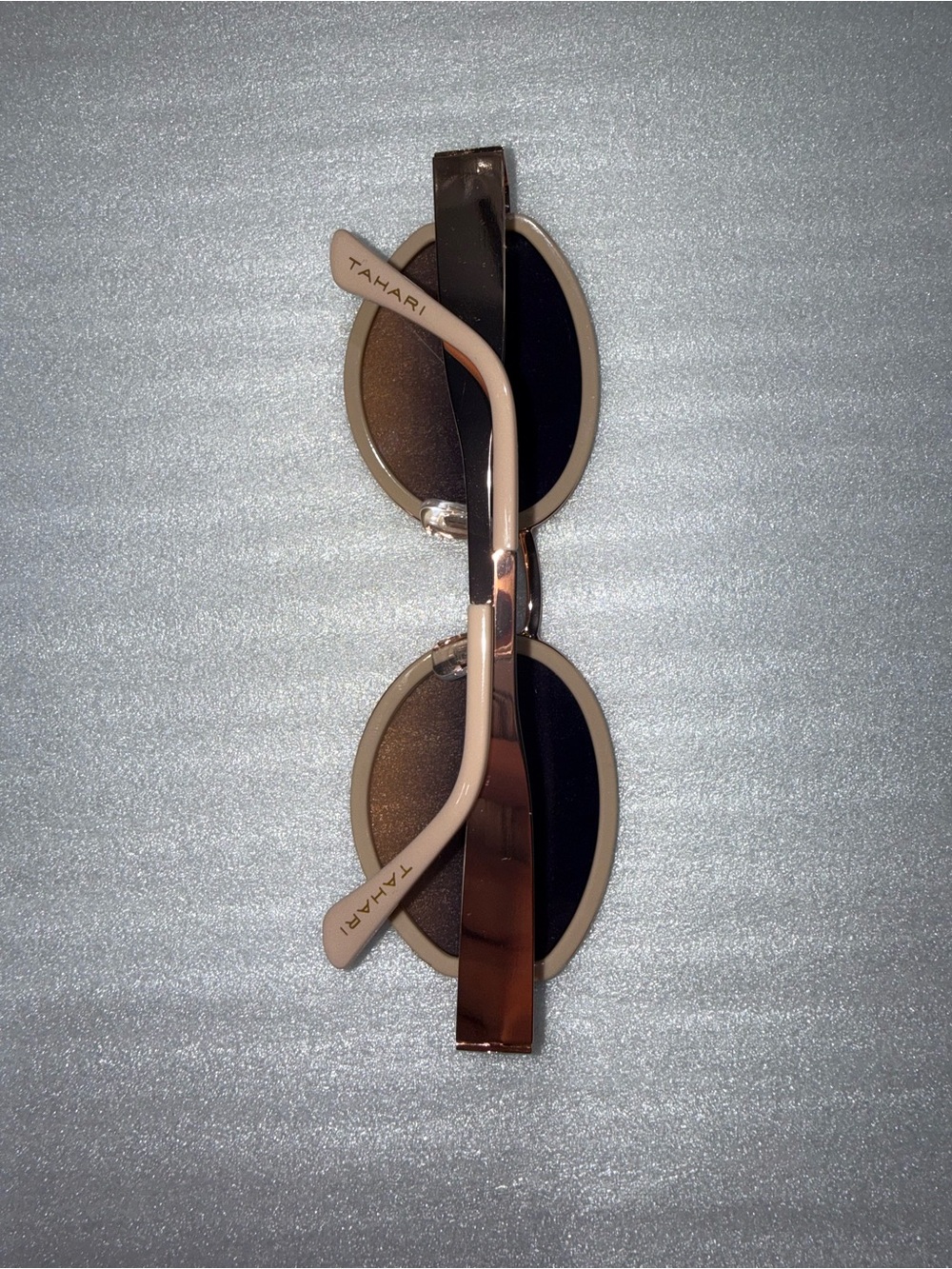 Tahari Women’s Oversized Round Sunglasses,Rose Gold & Nude-New - Picture 6 of 7
